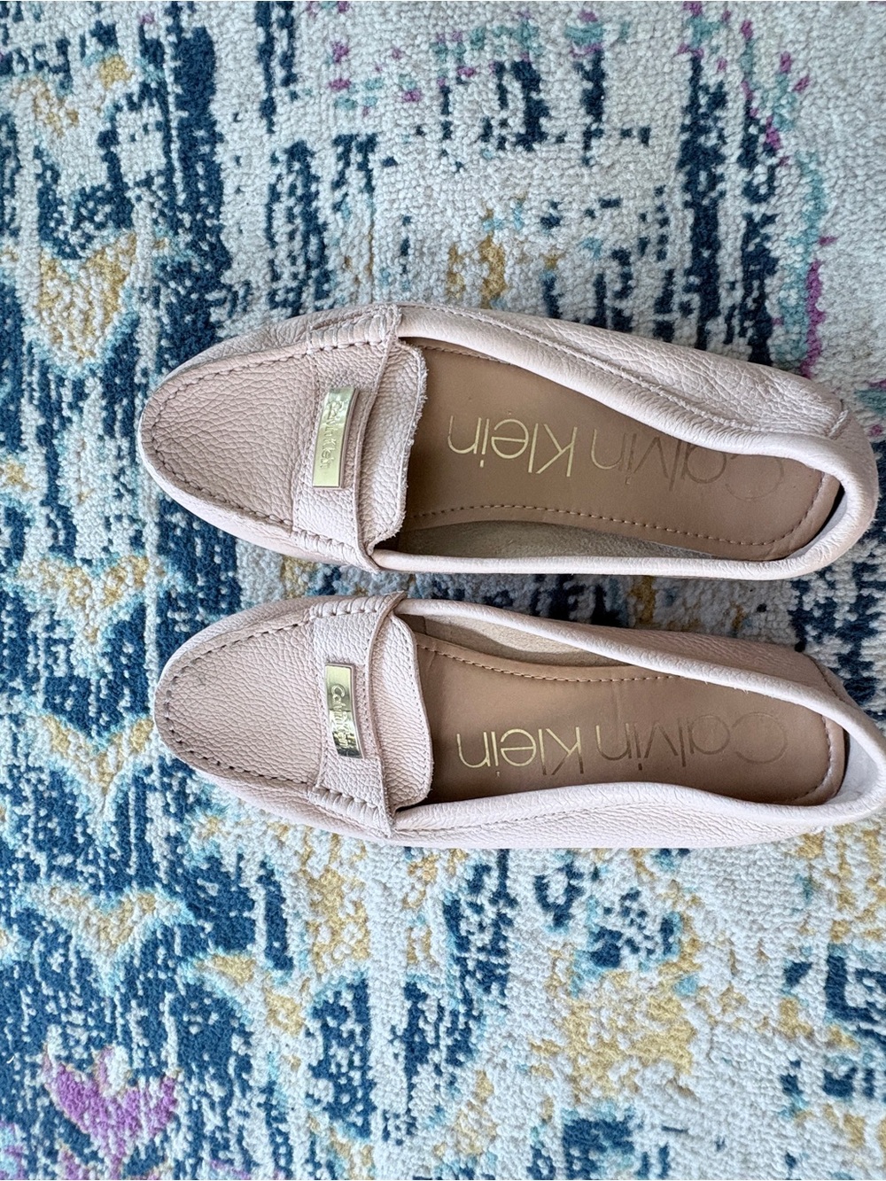 Calvin Klein Pink Leather Loafers